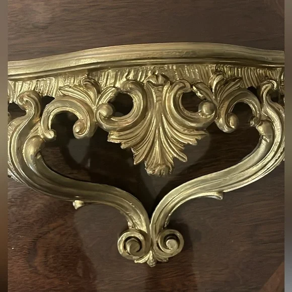 Vintage Italian Floating Wall Shelf Ledge Mount Ornate Florentine - Picture 6 of 9